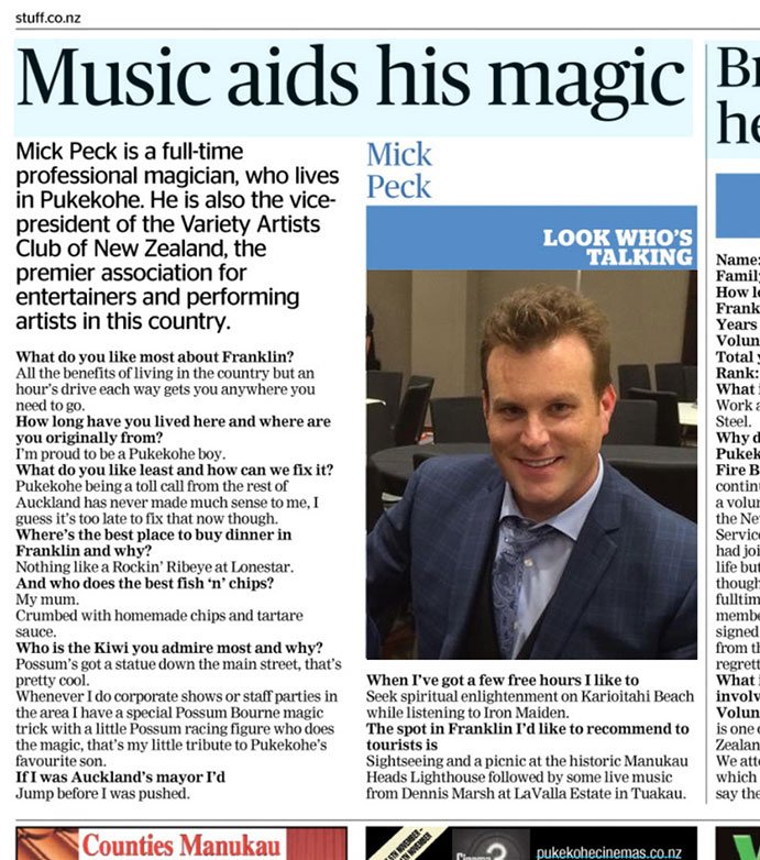 Mick Peck Q+A in Franklin County News Oct 2015