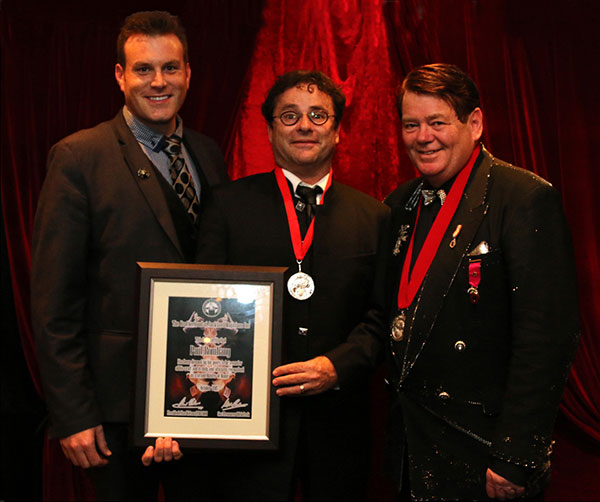 Magicians Mick Peck, Paul Romhany and Alan Watson, Wellington Magicians Convention 2015