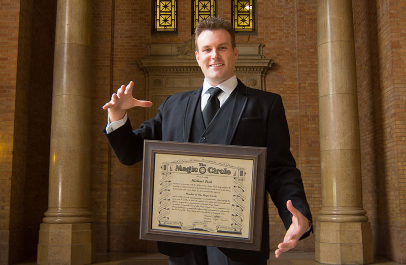Auckland magician Mick Peck has been granted access to the Magic Circle of London